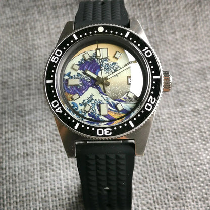 41mm 62MAS Automatic 300m Diving Black/Grey/Blue Dial Men Watch AR Domed Sapphire Glass Luminous NH35A PT5000 Movement