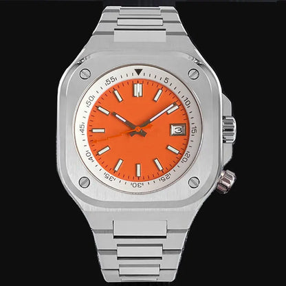 42mm Japan NH35A Automatic Mechanical Watches for Men Sapphire Glass 10ATM Luminous Square Vintage Wristwatch