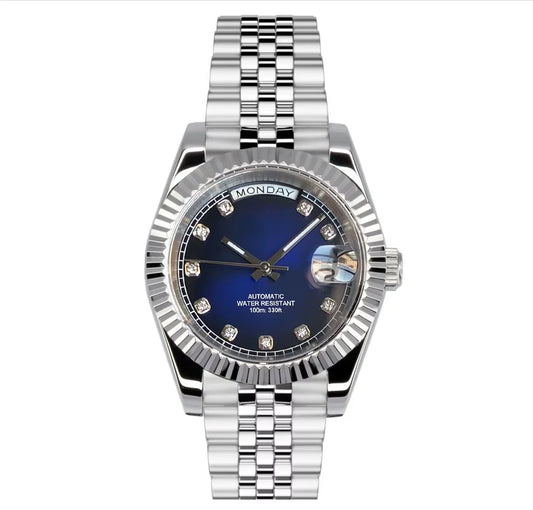 36/39mm, Stainless Steel, Sapphire Glass, 100m Waterproof, Automatic Seiko NH36A Movement, White Calendar Wheel