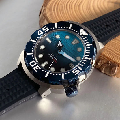 NH35A Movement Men Watches Monster Style Sapphire Crystal Glass Diving 200m Relogios Masculino Waterproof Automatic