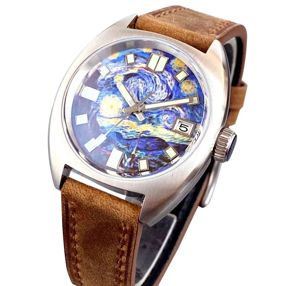 Retro Military Diver Men's Watch Full Green Sapphire Glass 200m Waterproof Automatic NH35A Watches Men