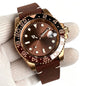 40mm Japan NH35 CuSn8 Bronze Date Automatic Mechanical Retro Men's Watch Sapphire Glass Sunburst Dial Diver Wristwatch