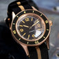 40mm, CUSN8 Solid Bronze Case, Fathoms Style, Domed Sapphire Glass, Automatic Miyota 8125 Movement, 200m Waterproof