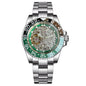 Fashion Sapphire 200m Waterproof Black White Skeletonized NH70 Automatic Mechanics Watches