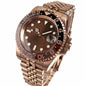 40mm, Stainless Steel, Rose Gold, Sunburst Dial, Automatic Seiko NH35, Sapphire Glass