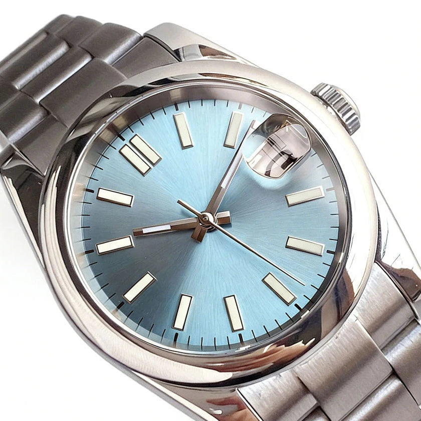 36/39mm, Stainless Steel, Sapphire Glass, Automatic Seiko NH35 Movement, 100m Waterproof, Glide Clasp