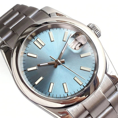 36/39mm, Stainless Steel, Sapphire Glass, Automatic Seiko NH35 Movement, 100m Waterproof, Glide Clasp