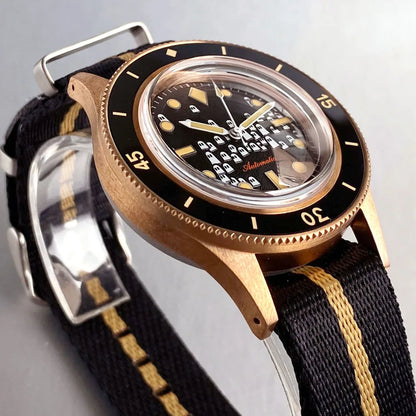 40mm Fifty Fathoms Domed Sapphire Glass CUSN8 Real Bronze Automatic Dive Men‘s Watch For Miyota 8215 20BAR Waterproof