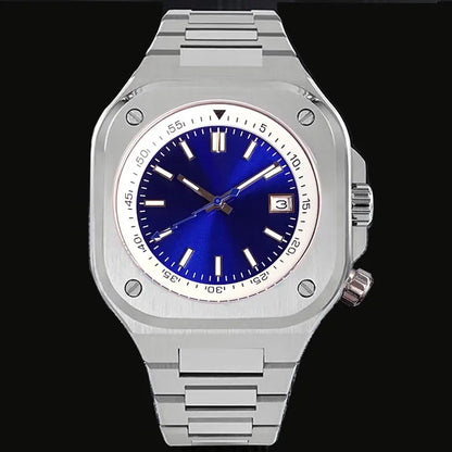 42mm Japan NH35A Automatic Mechanical Watches for Men Sapphire Glass 10ATM Luminous Square Vintage Wristwatch