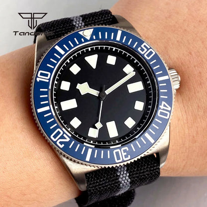 Tandorio Titanium 42mm Dive Mechanical Watch for Men Automatic NH35/PT5000/Miyota 8215 Movt Sapphire 20BAR Waterproof Wristwatch