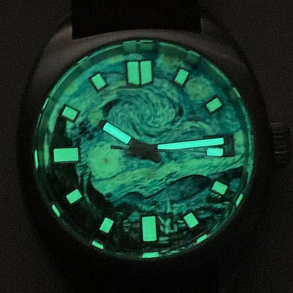 Retro Military Diver Men's Watch Full Green Sapphire Glass 200m Waterproof Automatic NH35A Watches Men