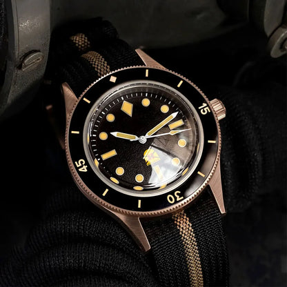 40mm Fifty Fathoms Domed Sapphire Glass CUSN8 Real Bronze Automatic Dive Men‘s Watch For Miyota 8215 20BAR Waterproof