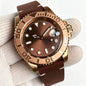 40mm Japan NH35 CuSn8 Bronze Date Automatic Mechanical Retro Men's Watch Sapphire Glass Sunburst Dial Diver Wristwatch