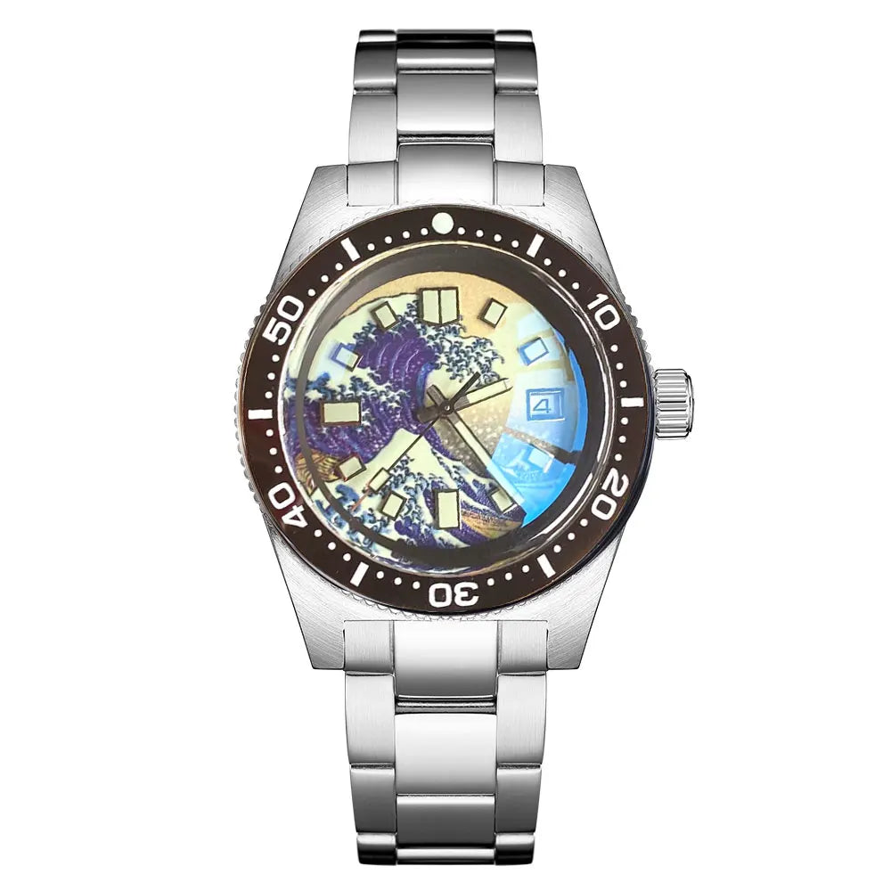 41mm 62MAS Automatic 300m Diving Black/Grey/Blue Dial Men Watch AR Domed Sapphire Glass Luminous NH35A PT5000 Movement