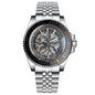 Fashion Sapphire 200m Waterproof Black White Skeletonized NH70 Automatic Mechanics Watches