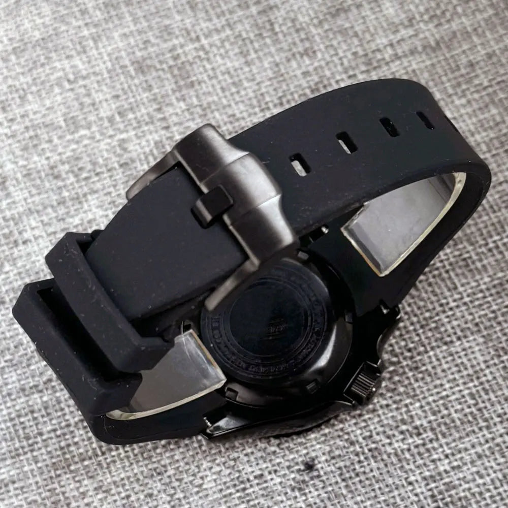 41mm 20ATM Diving NH36 Automatic Black PVD Diving Men Watch Sapphire Glass Ceramic Rotating Bezel Lightning Hand Rubber