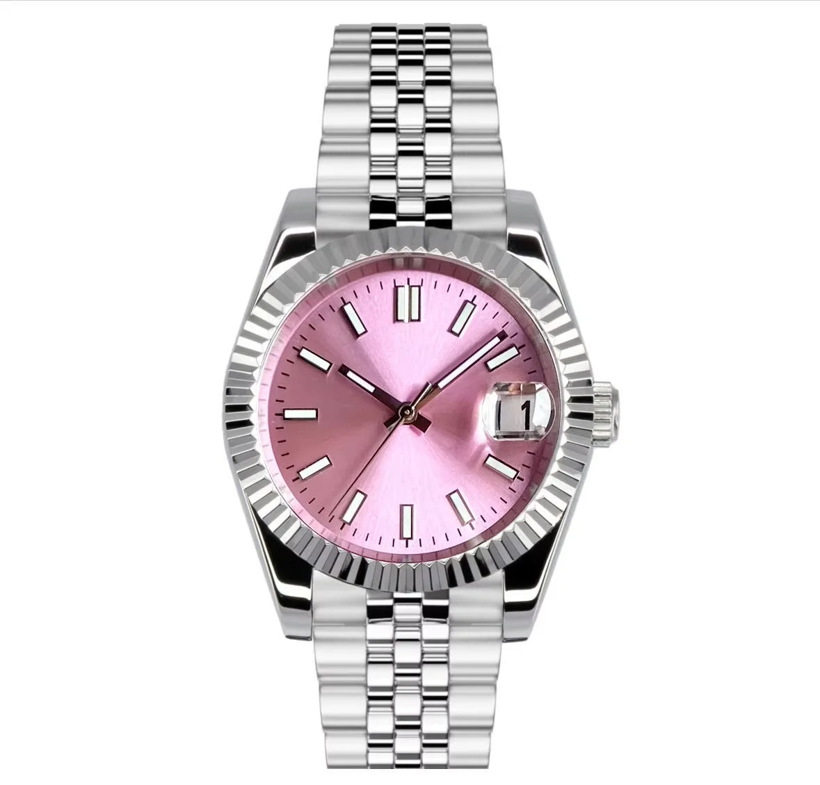 36/39mm, Stainless Steel, Sapphire Glass, Solid Color Dial, Automatic Seiko NH35 Movement, 100m Waterproof