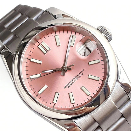 36/39mm, Stainless Steel, Sapphire Glass, Automatic Seiko NH35 Movement, 100m Waterproof, Glide Clasp