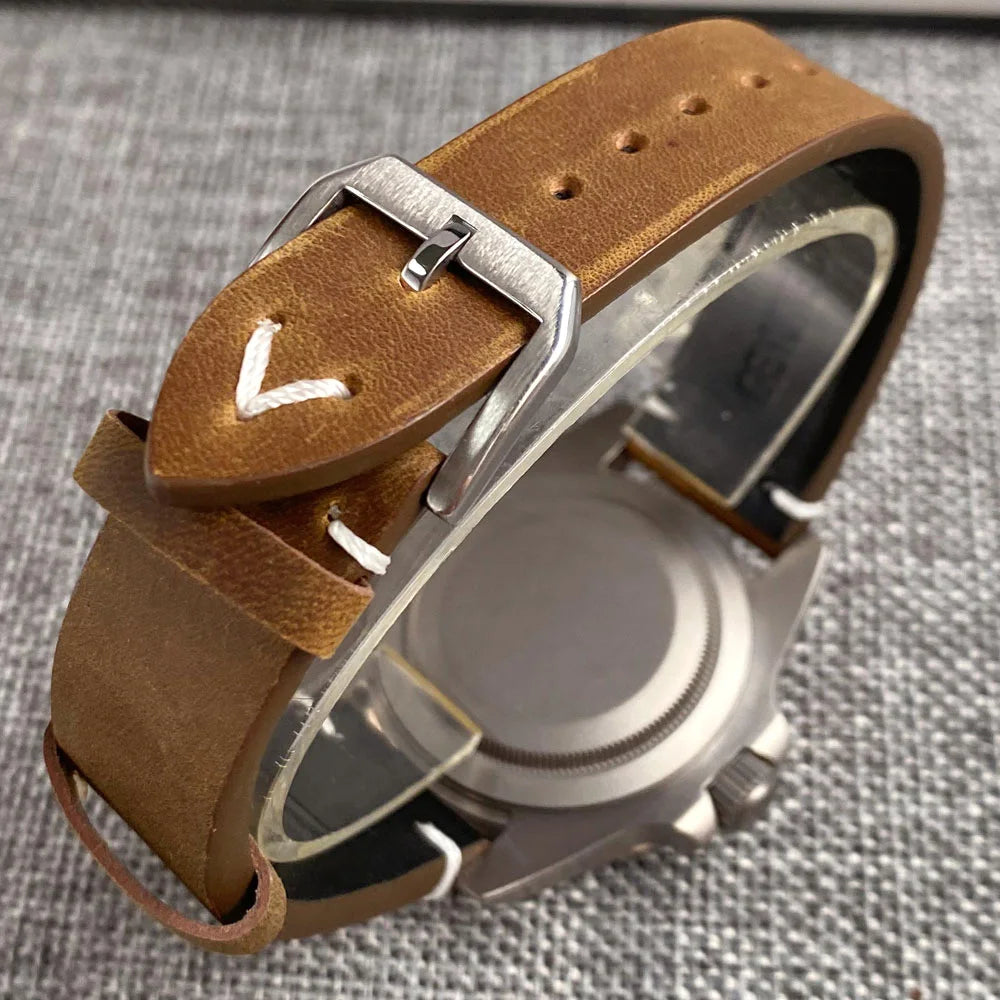 40mm 20bar Diving Titanium Watches NH35A Luminous Auto Watch Domed Sapphire Crystal Glass Rotating Bezel Light Weight