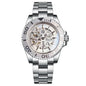 Fashion Sapphire 200m Waterproof Black White Skeletonized NH70 Automatic Mechanics Watches