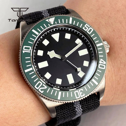 Tandorio Titanium 42mm Dive Mechanical Watch for Men Automatic NH35/PT5000/Miyota 8215 Movt Sapphire 20BAR Waterproof Wristwatch