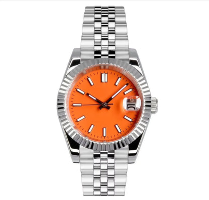 36/39mm, Stainless Steel, Sapphire Glass, Solid Color Dial, Automatic Seiko NH35 Movement, 100m Waterproof