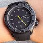 41mm 20ATM Diving NH36 Automatic Black PVD Diving Men Watch Sapphire Glass Ceramic Rotating Bezel Lightning Hand Rubber
