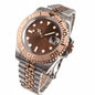 40mm, Stainless Steel, Rose Gold, Sunburst Dial, Automatic Seiko NH35, Sapphire Glass