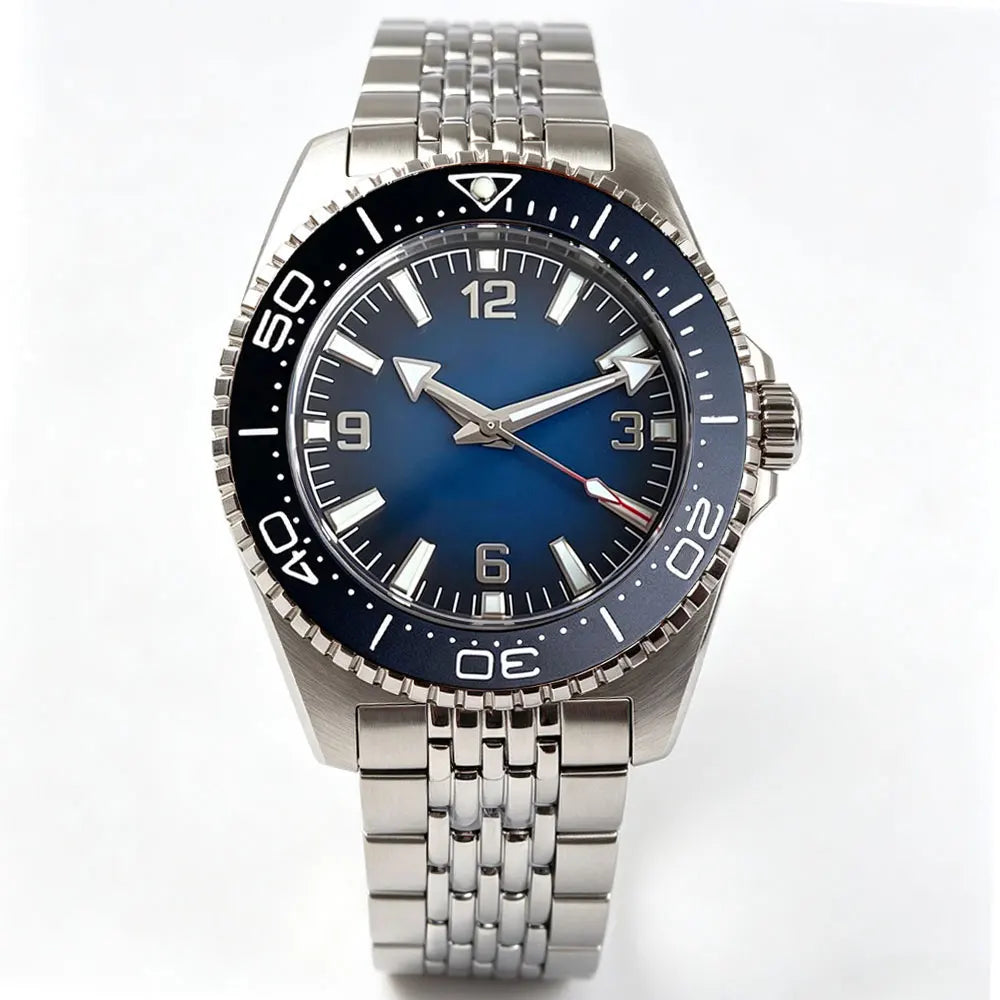 40mm, Stainless Steel, Seiko NH35 Automatic Movement, Domed Sapphire Glass, Ricegrain Bracelet