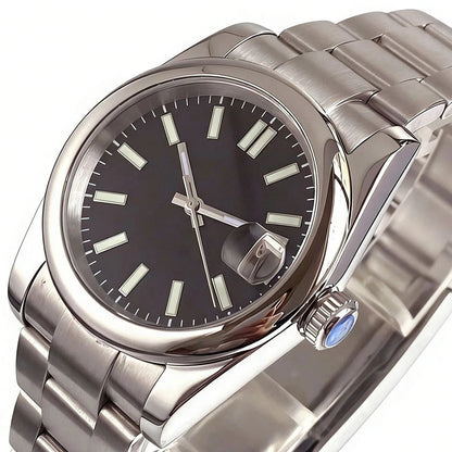 36/39mm, Stainless Steel, Sapphire Glass, Automatic Seiko NH35 Movement, 100m Waterproof, Glide Clasp