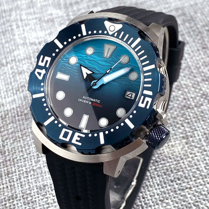 NH35A Movement Men Watches Monster Style Sapphire Crystal Glass Diving 200m Relogios Masculino Waterproof Automatic