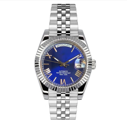 36/39mm, Stainless Steel, Sapphire Glass, 100m Waterproof, Automatic Seiko NH36A Movement, White Calendar Wheel