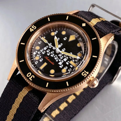 40mm Fifty Fathoms Domed Sapphire Glass CUSN8 Real Bronze Automatic Dive Men‘s Watch For Miyota 8215 20BAR Waterproof