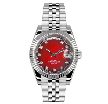 36/39mm, Stainless Steel, Sapphire Glass, 100m Waterproof, Automatic Seiko NH36A Movement, White Calendar Wheel