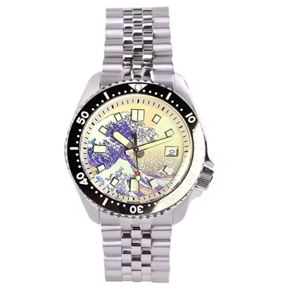 SKX Kagawana Wave, NH35 Movement, Sapphire Crystal, 100m Water Resist,