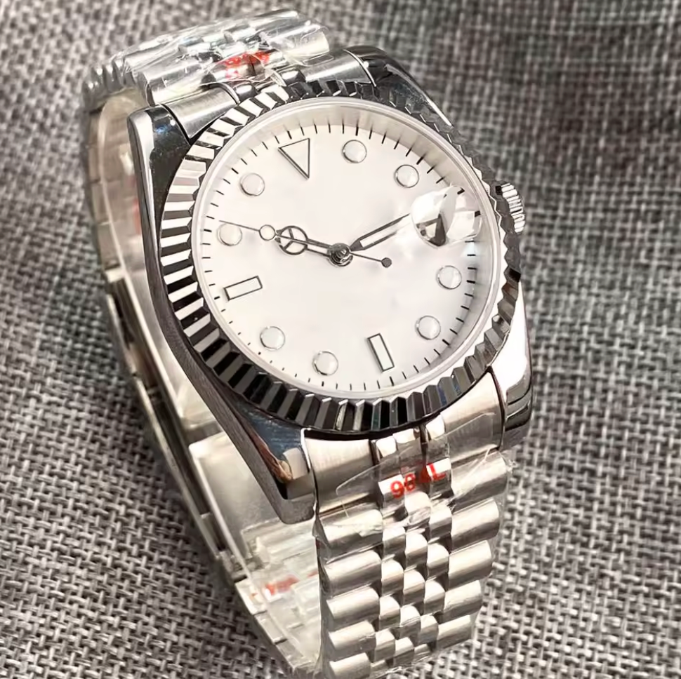 DateJust Style| Fluted Bezel,Seiko NH35 Movement, Sapphire Crystal, Stainless Steel 100m Water Resistance