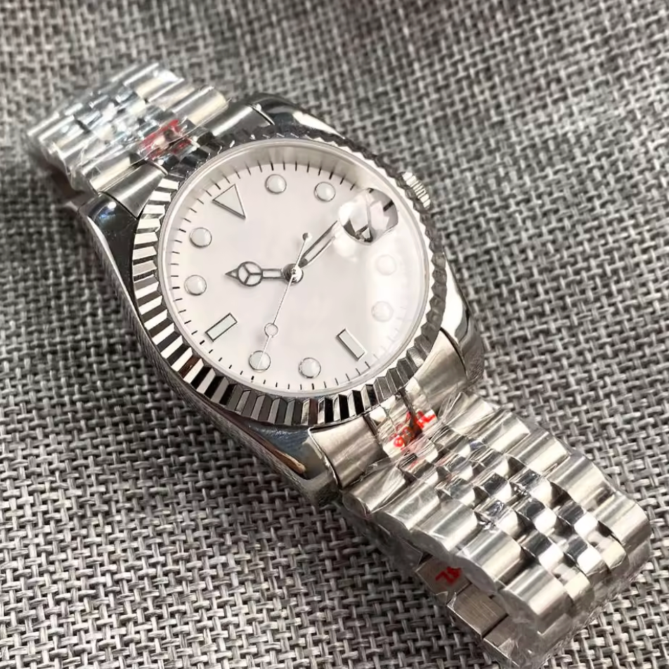 DateJust Style| Fluted Bezel,Seiko NH35 Movement, Sapphire Crystal, Stainless Steel 100m Water Resistance