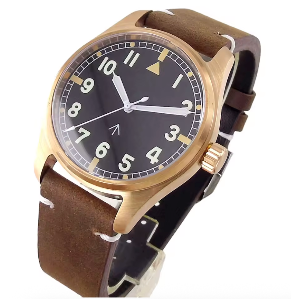 Field Watch, Solid Bronze Case, 200m Water Resistant, NH35 Automatic Movement, Sapphire Crystal
