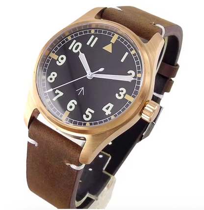 Field Watch, Solid Bronze Case, 200m Water Resistant, NH35 Automatic Movement, Sapphire Crystal