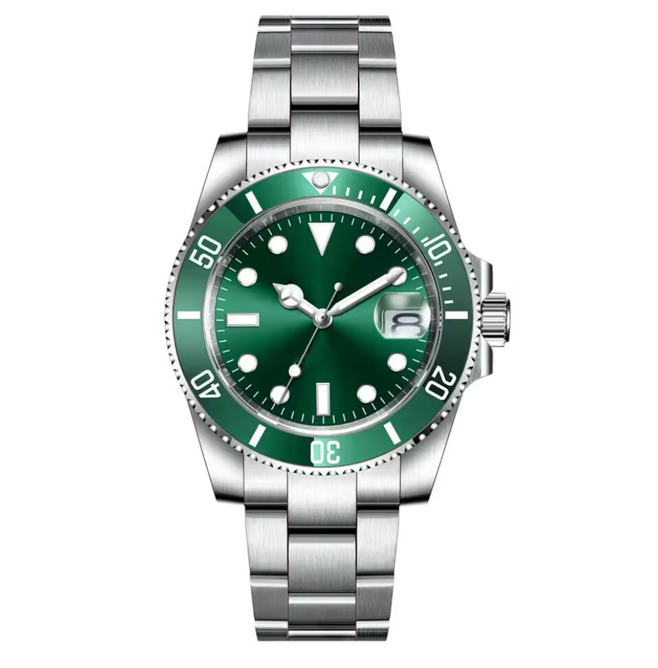 Green on Green! Japan Seiko NH35 Automatic Movement,  Diving SUB, 40mm Case, Sapphire Crystal, 200m Water Resist, Stainless Steel