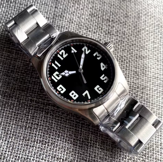 Pilot Style Watch, 39mm Stainless Steel, 200m Water Resistant,  NH35A Movement, Sapphire Crystal