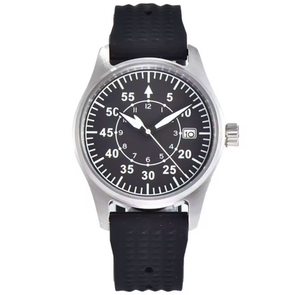 Field Watch, 39mm Brushed Stainless Steel Case, High Visibility Black Dial, NH35A Automatic Movement, Sapphire Glass, 200m Water Resistance