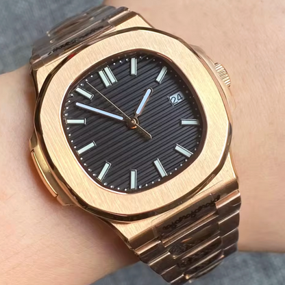 Nautical Style Case, Automatic NH35 Movement, 100m Water Resistant, Squared Case, Blank Dial, Sapphire Glass