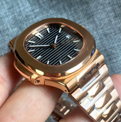 Nautical Style Case, Automatic NH35 Movement, 100m Water Resistant, Squared Case, Blank Dial, Sapphire Glass