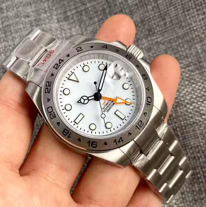 GMT Dual Time, Seiko NH34 Movement, Sapphire Crystal, 200m Water Resistance, 31L Stainless Steel, 40mm