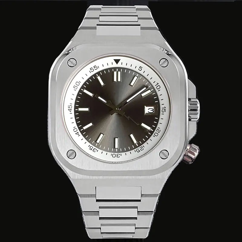 42mm Japan NH35A Automatic Mechanical Watches for Men Sapphire Glass 10ATM Luminous Square Vintage Wristwatch
