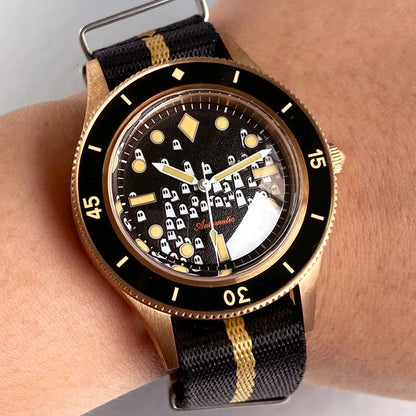 40mm Fifty Fathoms Domed Sapphire Glass CUSN8 Real Bronze Automatic Dive Men‘s Watch For Miyota 8215 20BAR Waterproof