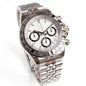 39mm Multi Functional Chronograph VK63 Watch White Bezel Jubilee/Oyster Sliding Buckle