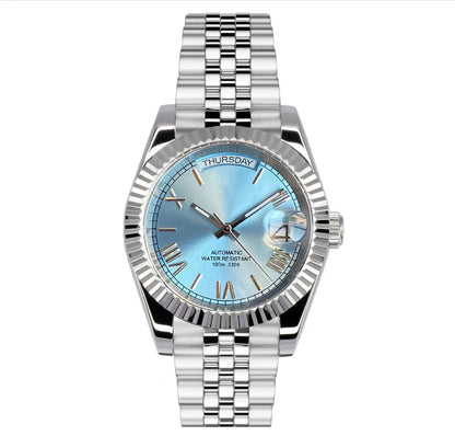 36/39mm, Stainless Steel, Sapphire Glass, 100m Waterproof, Automatic Seiko NH36A Movement, White Calendar Wheel
