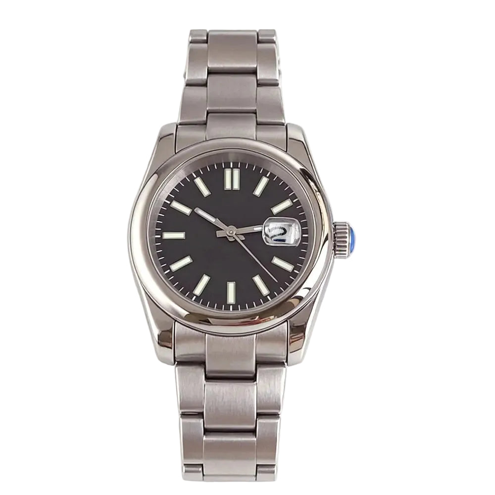 36/39mm, Stainless Steel, Sapphire Glass, Automatic Seiko NH35 Movement, 100m Waterproof, Glide Clasp